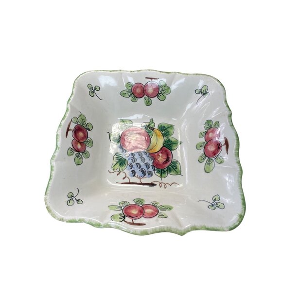Made in Italy Large Hand-Painted Italian Ceramic Fruit serve plate bowl SKU 9130 - Picture 14 of 14